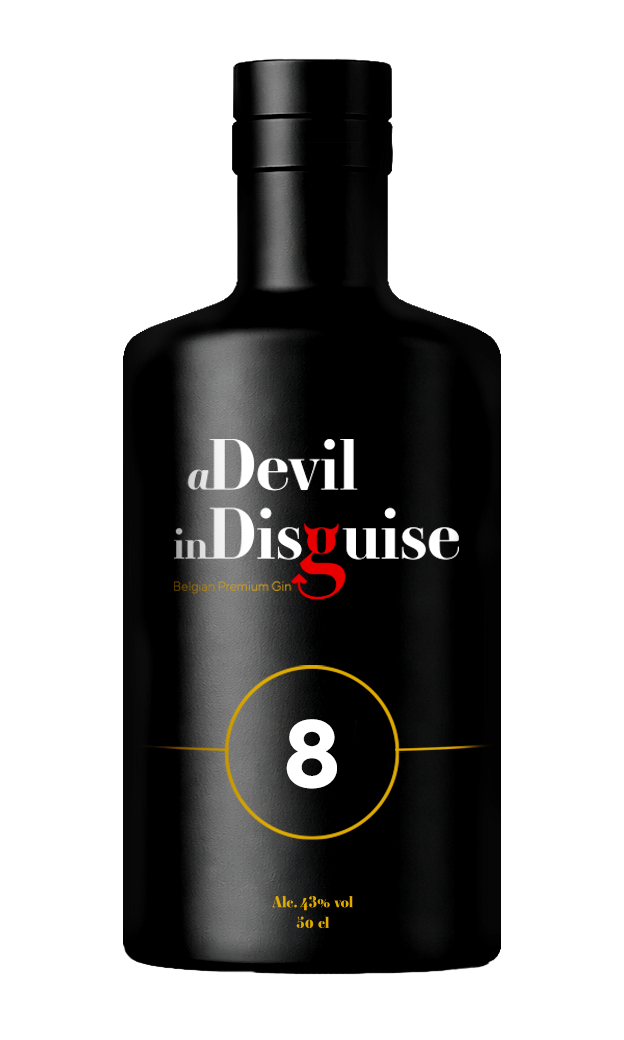 A Devil in Disguise : Le 8 : Le Milieu Central : Cannelle, Hibiscus, Framboise, Romarin : Gin Belge Artisanal et Premium