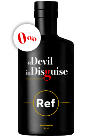 A Devil in Disguise : Le Ref : L'Arbitre : Sans Alcool : Jasmin, Verveine, Sureau, Épicéa, Poivre : Gin Belge Artisanal et Premium